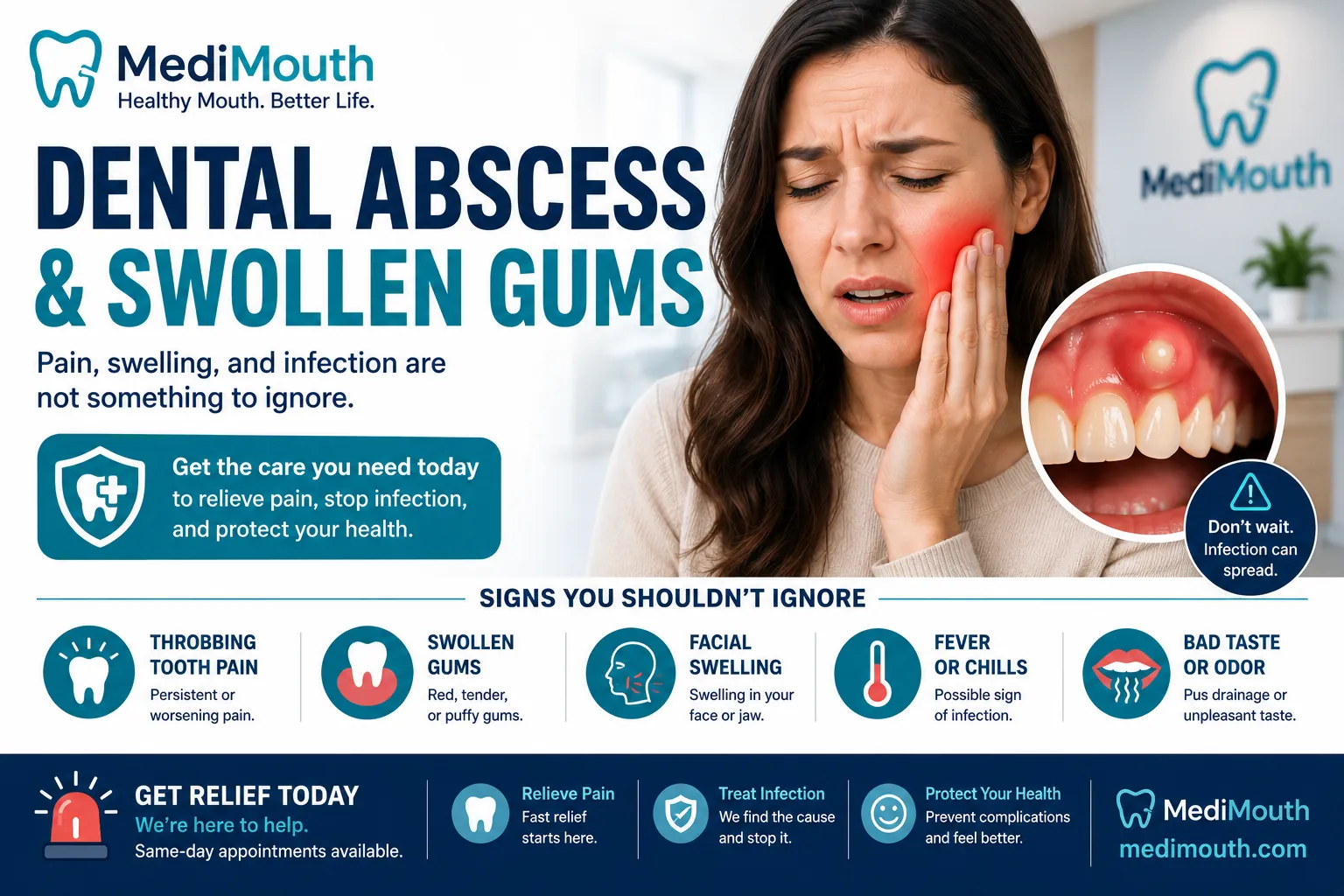 Dental Abscess & Swollen Gums — find dental care in Phoenix, Arizona with MediMouth