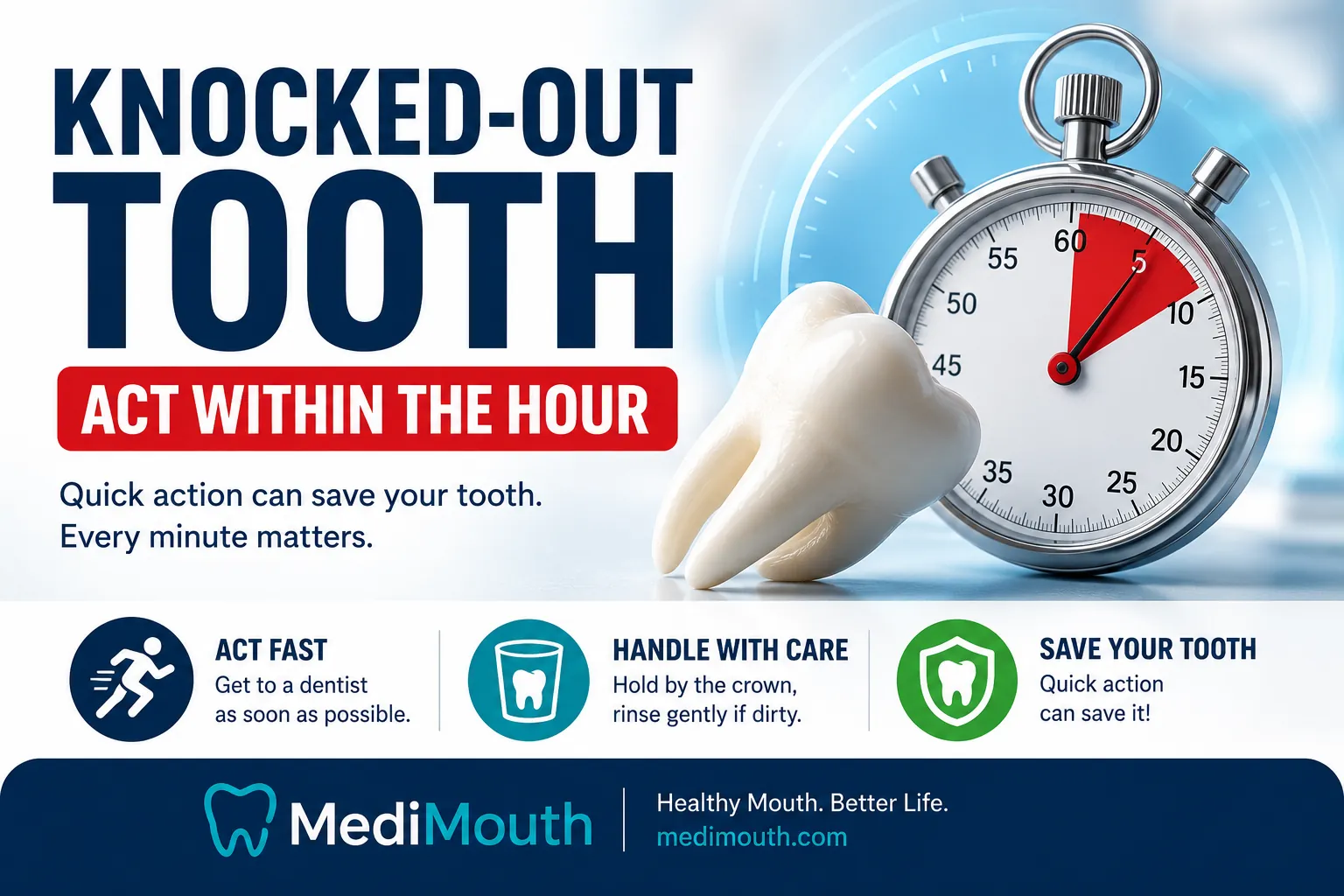 Knocked-Out Tooth Help — find dental care in Phoenix, Arizona with MediMouth