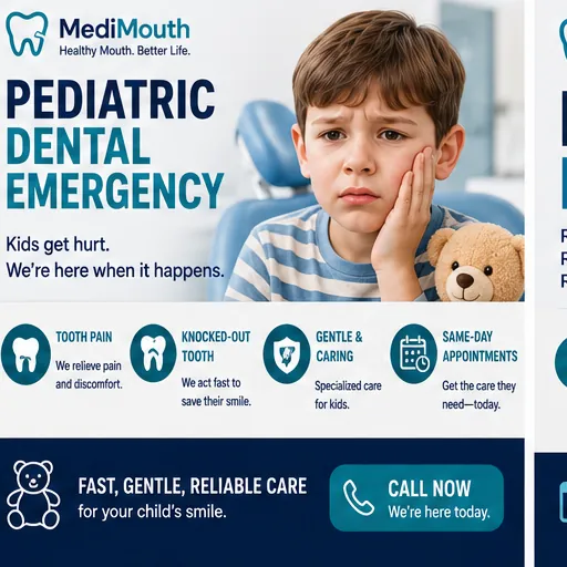 Pediatric Dental Emergency — find dental care in Gilbert, Arizona with MediMouth