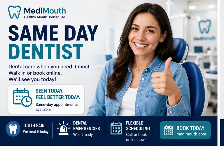 Same-Day Dentist — find dental care in Gilbert, Arizona with MediMouth