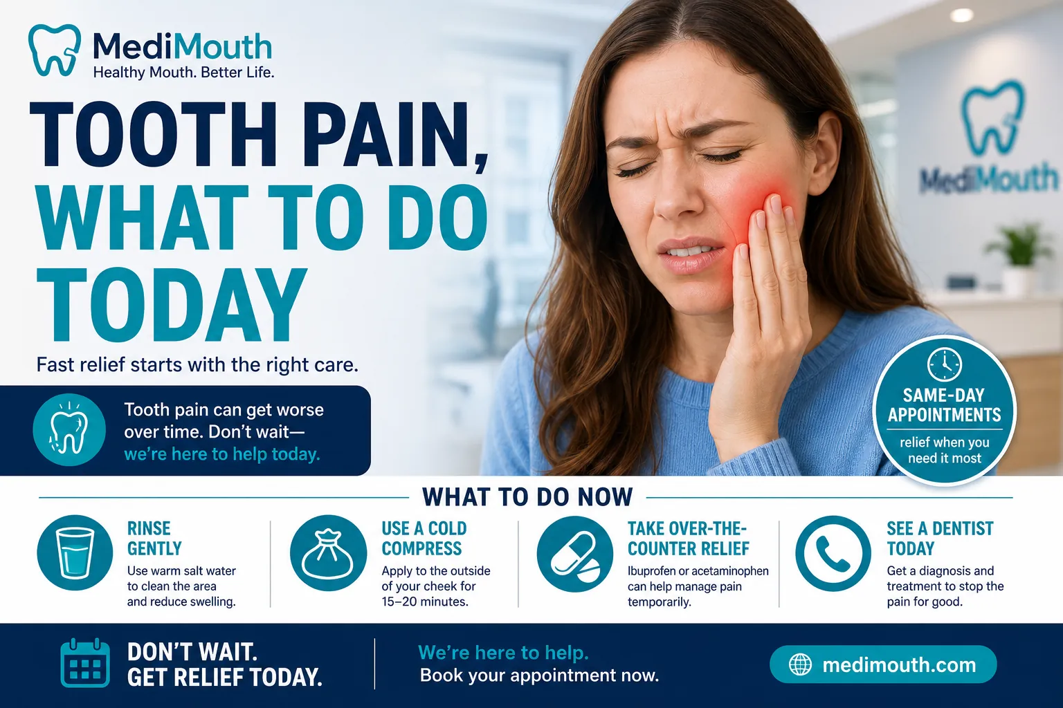 Tooth Pain Relief — find dental care in Phoenix, Arizona with MediMouth